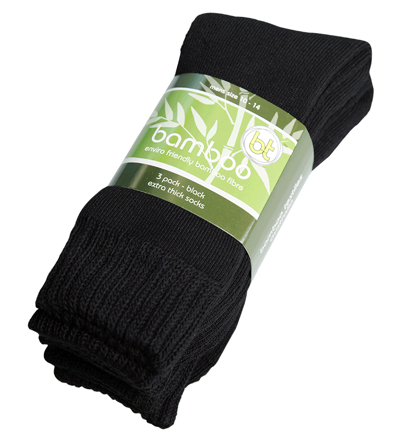 Bamboo Textile Extra Thick Socks PK3