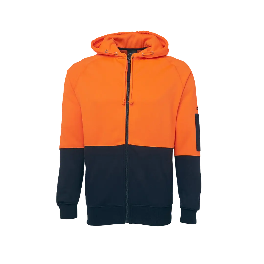 JB's 6HVH Hi Vis Full Zip Fleecy Hoodie