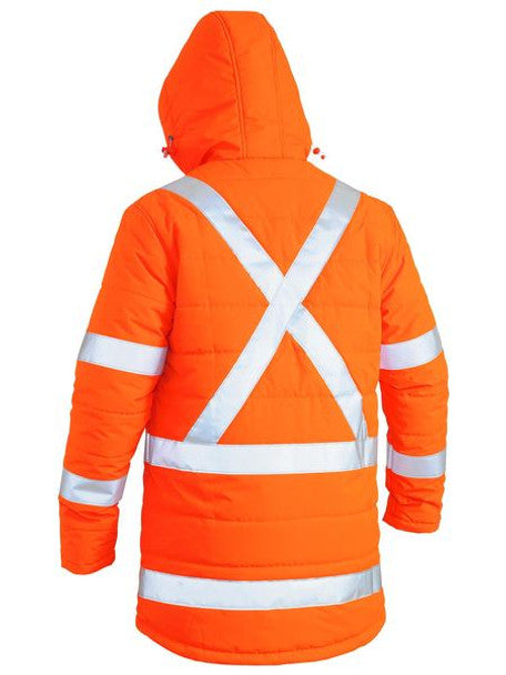 Bisley BJ6379XT Taped Hi-vis Puffer Jacket with X-Back