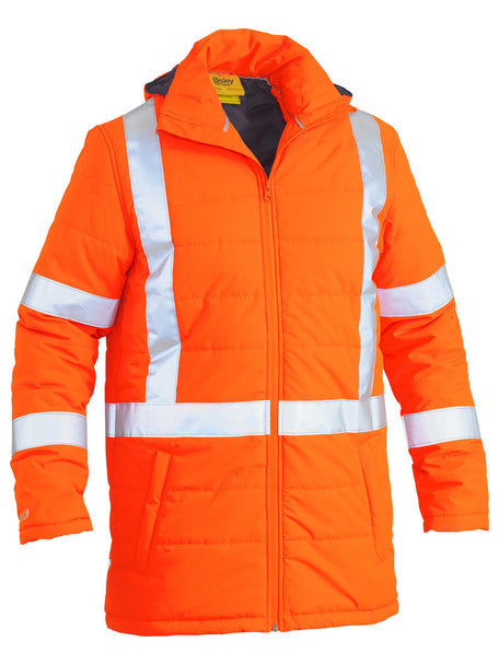 Bisley BJ6379XT Taped Hi-vis Puffer Jacket with X-Back