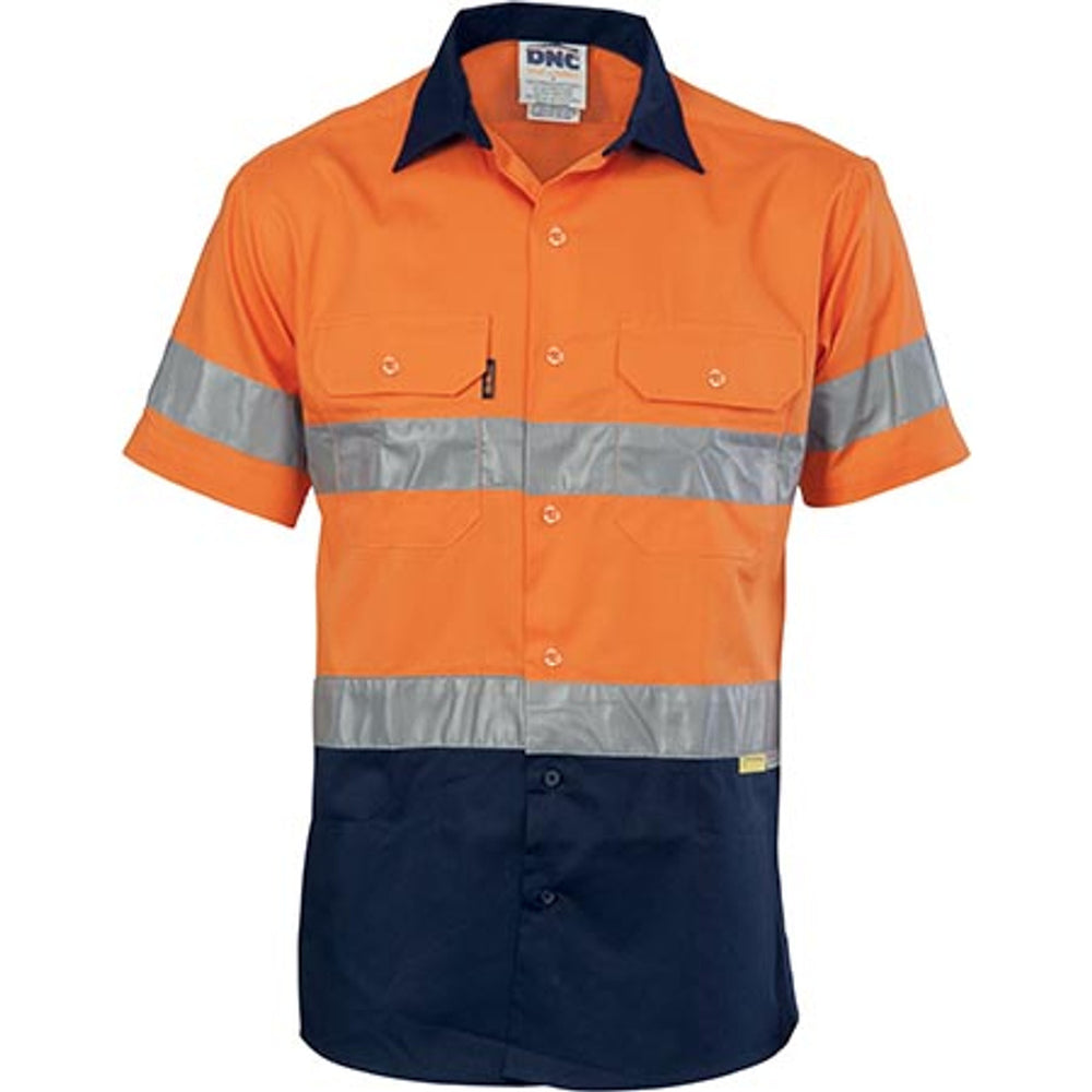 DNC 3887 Hi-Vis Cool Breeze Cotton Shirt w/ 3M R/Tape SS