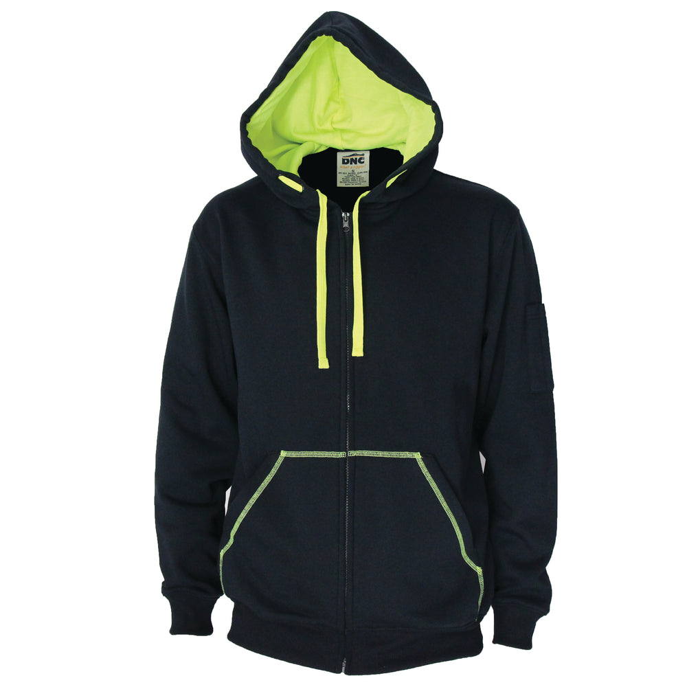 DNC 5424 Full Zip Super Brushed Fleece Hoodie