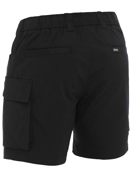 BISLEY BSHC1018 STRETCH COTTON ELASTIC WAIST CARGO SHORT