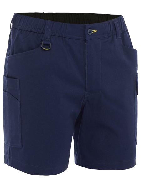 BISLEY BSHC1018 STRETCH COTTON ELASTIC WAIST CARGO SHORT