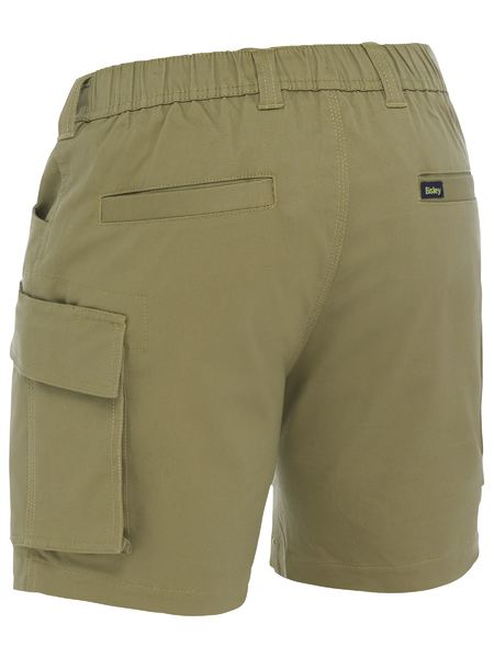 BISLEY BSHC1018 STRETCH COTTON ELASTIC WAIST CARGO SHORT