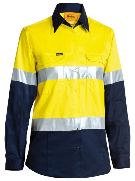 Bisley BL6696T Womens' L/S Lightweight Hi-vis Shirt