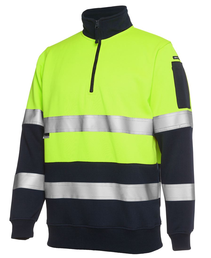 Jbs Wear 6HZFS Hivis 1/2 Zip Fleecy Taped