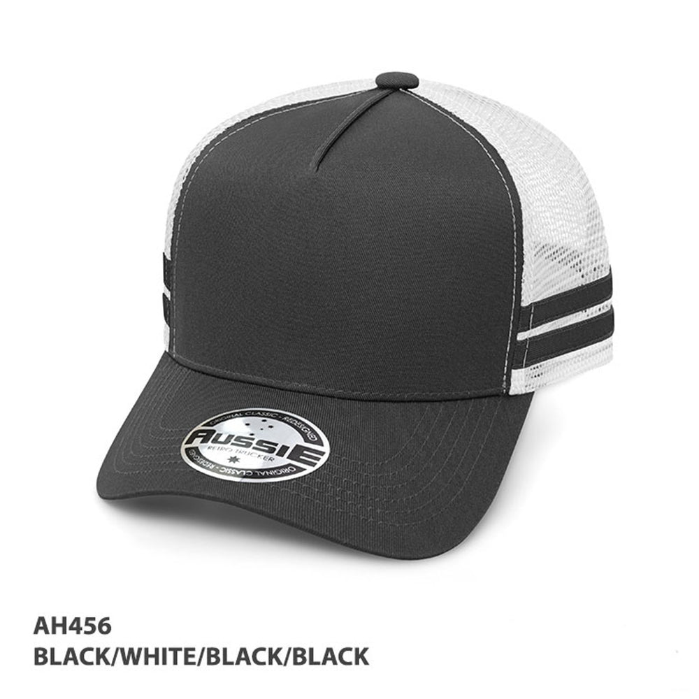 Grace Collection AH456 Striped Trucker Cap