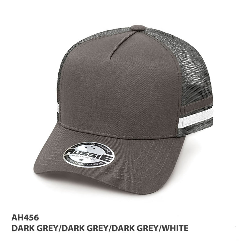 Grace Collection AH456 Striped Trucker Cap