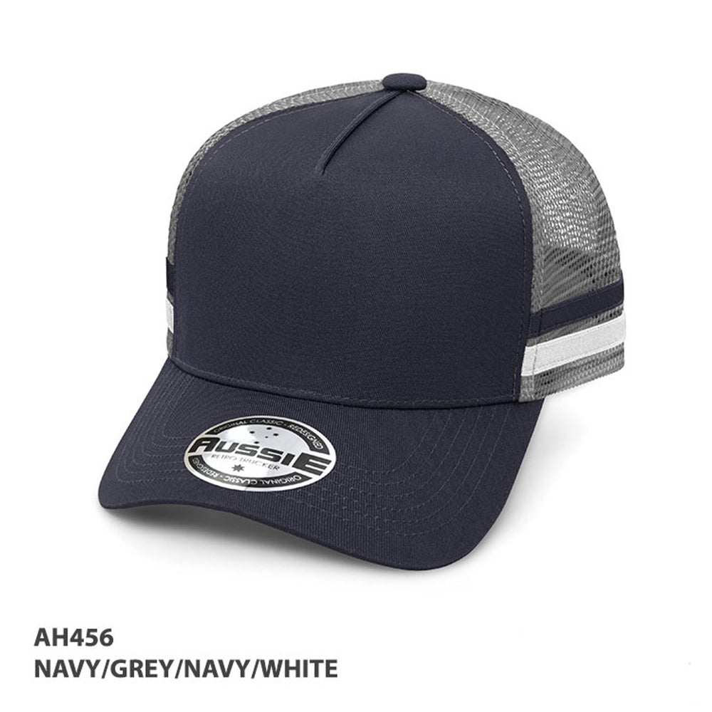 Grace Collection AH456 Striped Trucker Cap