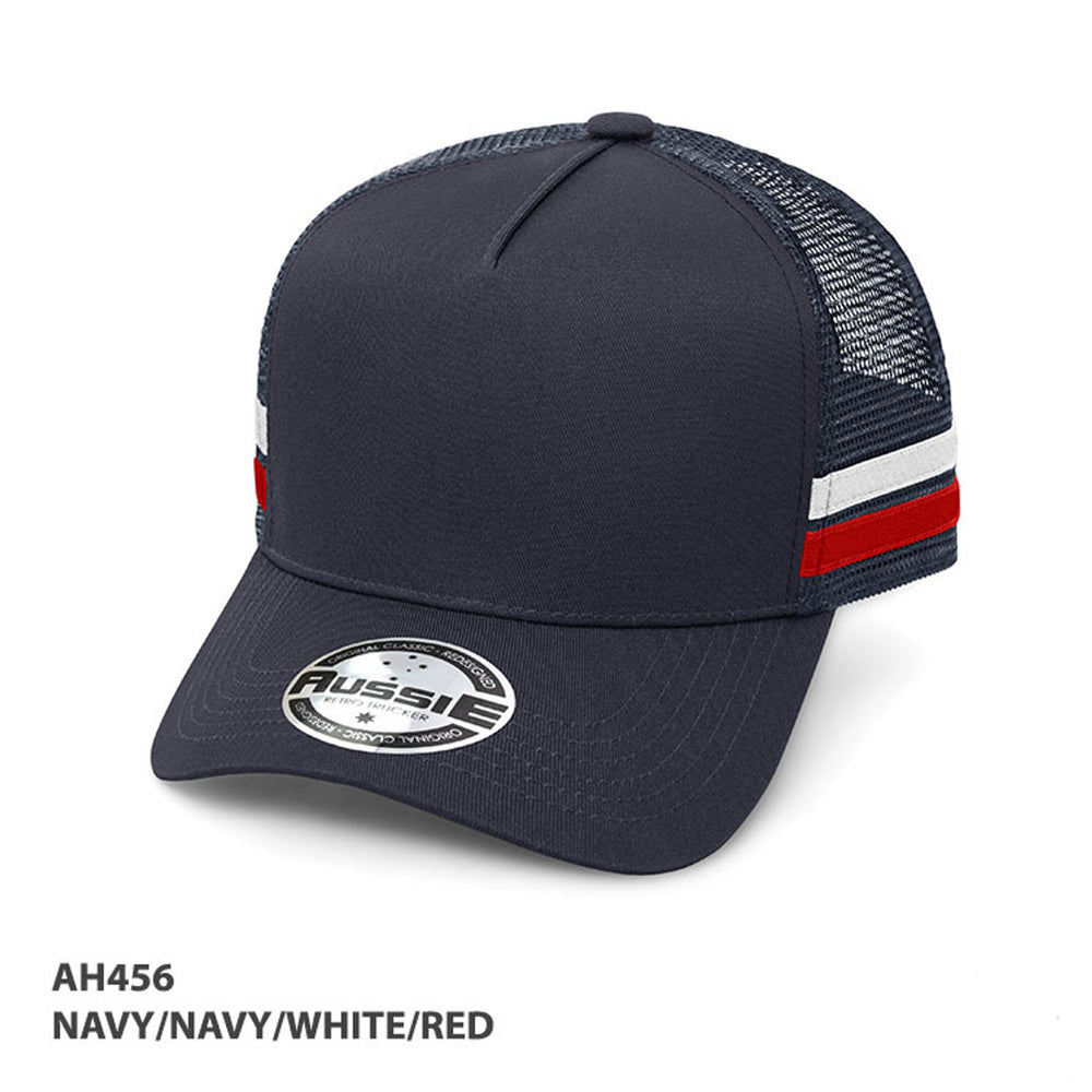 Grace Collection AH456 Striped Trucker Cap