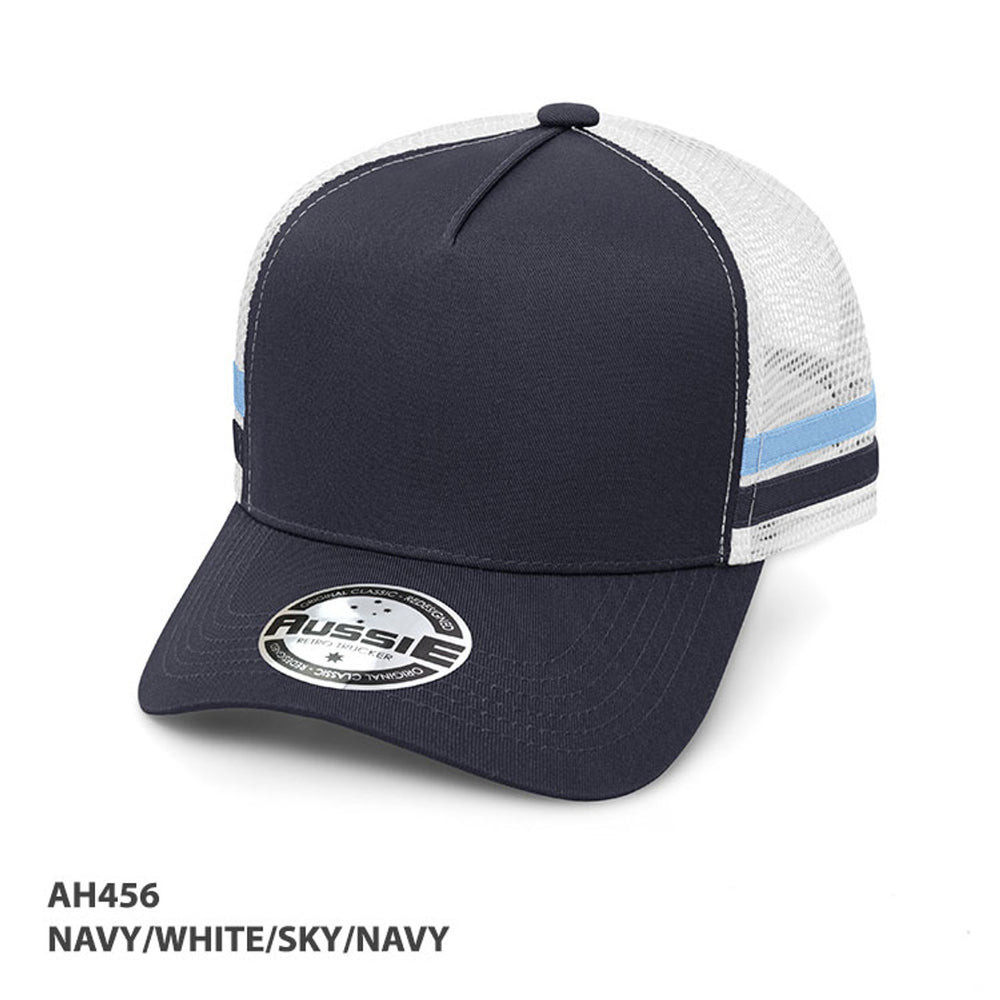 Grace Collection AH456 Striped Trucker Cap