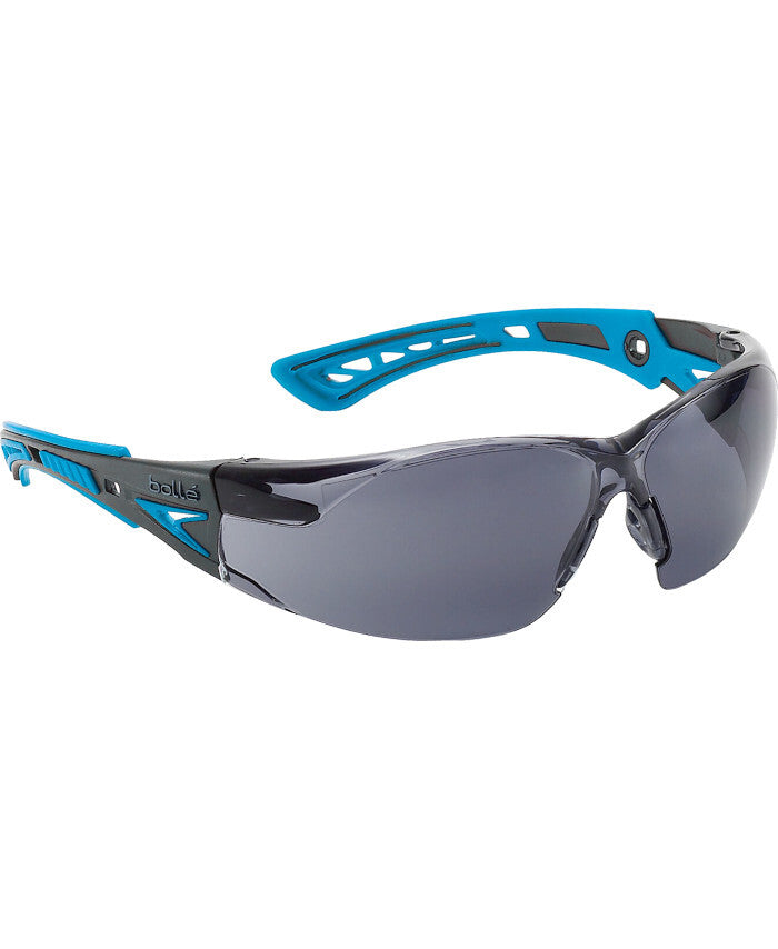 Bolle RUSH+ SMALL Black / Blue Temples PLATINUM AS/AF Smoke Lens