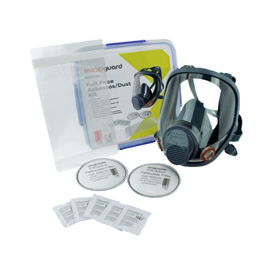 Maxiguard R690GK Full Face Respirator Asbestos/Dust Kit LARGE