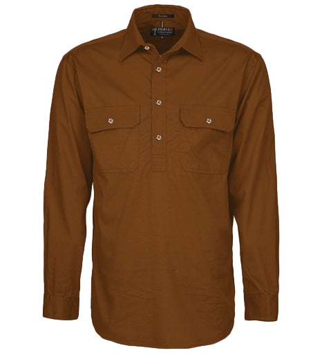 Ritemate RM200CF Men's Pilbara Closed Front LS Shirt III