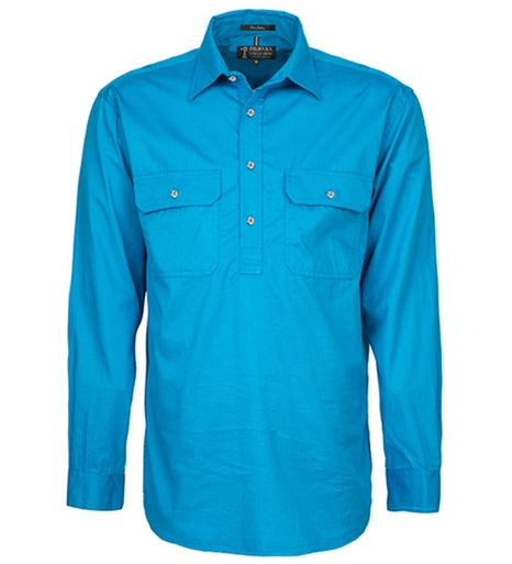 Ritemate RM200CF Men's Pilbara Closed Front LS Shirt