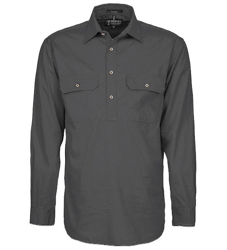 Ritemate RM200CF Men's Pilbara Closed Front LS Shirt