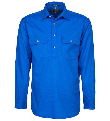 Ritemate RM200CF Men's Pilbara Closed Front LS Shirt