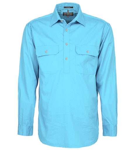 Ritemate RM200CF Men's Pilbara Closed Front LS Shirt