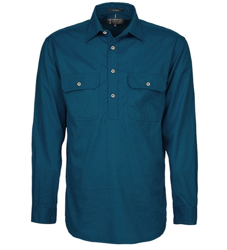 Ritemate RM200CF Men's Pilbara Closed Front LS Shirt