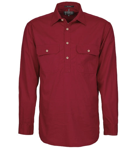 Ritemate RM200CF Men's Pilbara Closed Front LS Shirt II