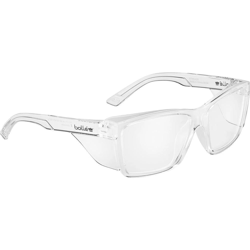Bolle STK42N11A STKS 420 Clear PC Lens Platinum AS/AF Crystal PC Temples/Frame