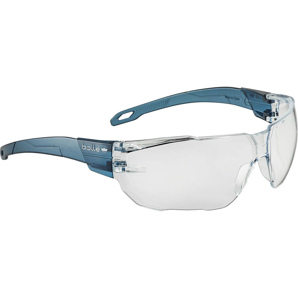 Bolle SWIFTN10A SWIFT PC Clear Platinum Lite AS/AF Blue PC Temples Go Green