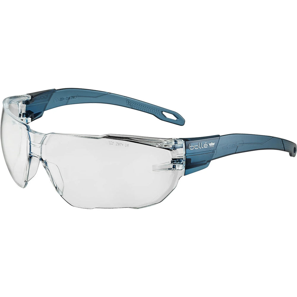 Bolle SWIFTN10A SWIFT PC Clear Platinum Lite AS/AF Blue PC Temples Go Green