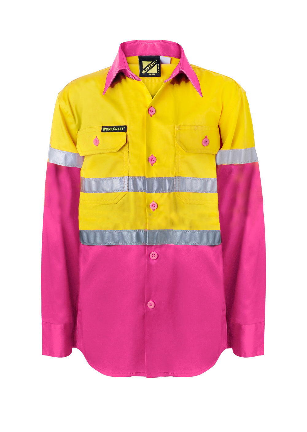 Work Craft WSK125 Kids Hi-Vis CSR Tape Shirt LS