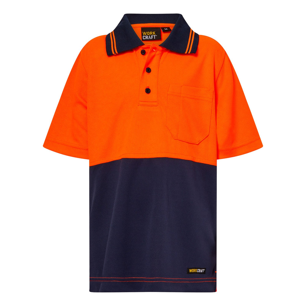 Work Craft WSPK20 Kids Micromesh Polo SS