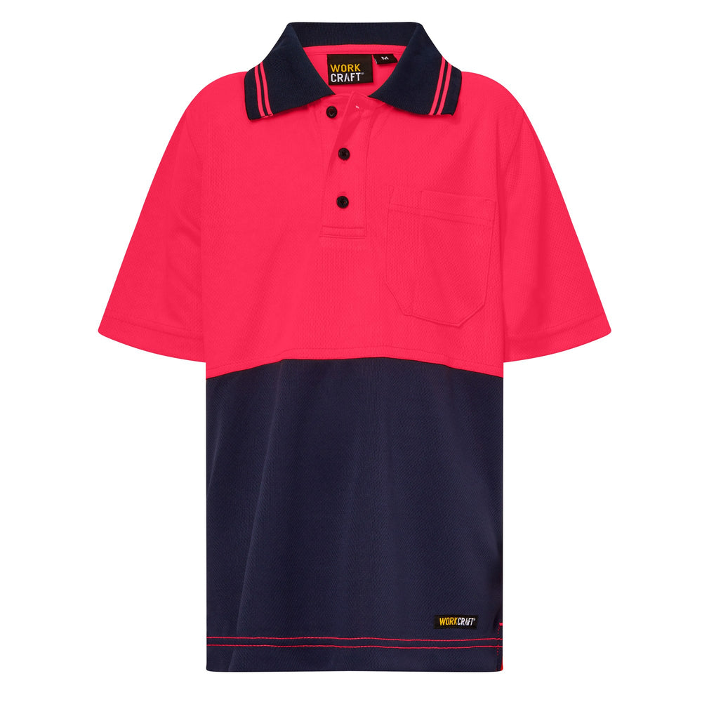 Work Craft WSPK20 Kids Micromesh Polo SS