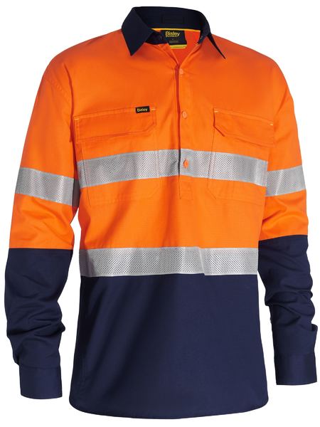 Bisley BSC6415T X Airflow Closed Front Taped Hi-Vis Ripstop Shirt