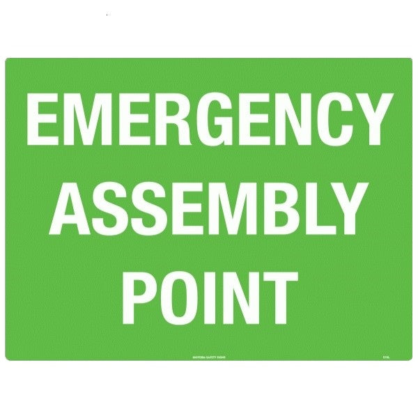 FastAid SE010A-POLY Emergency Assembly Point Sign 600 x 400mm