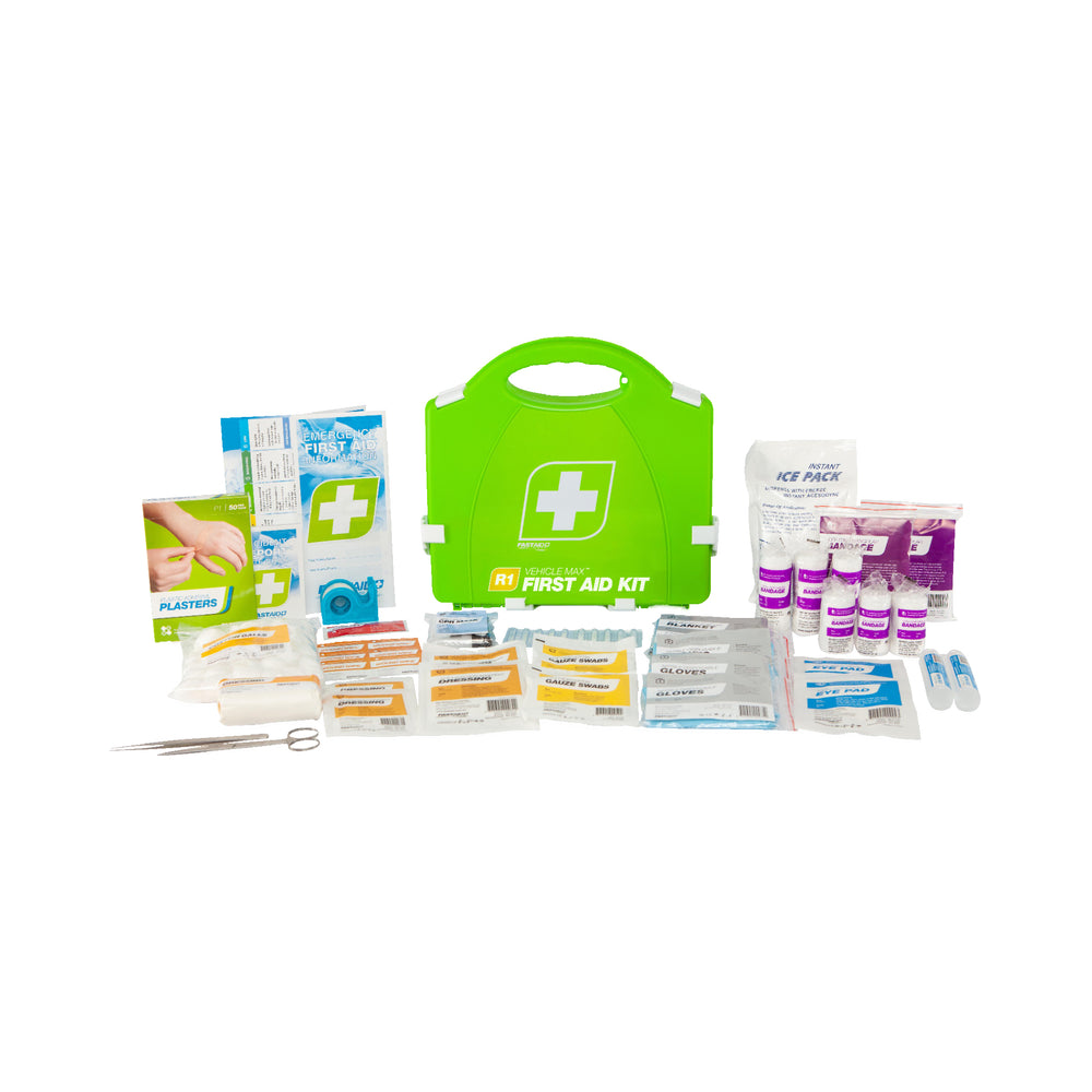 FastAid FAR1V20 R1 Vehicle Max Plastic Portable First Aid Kit