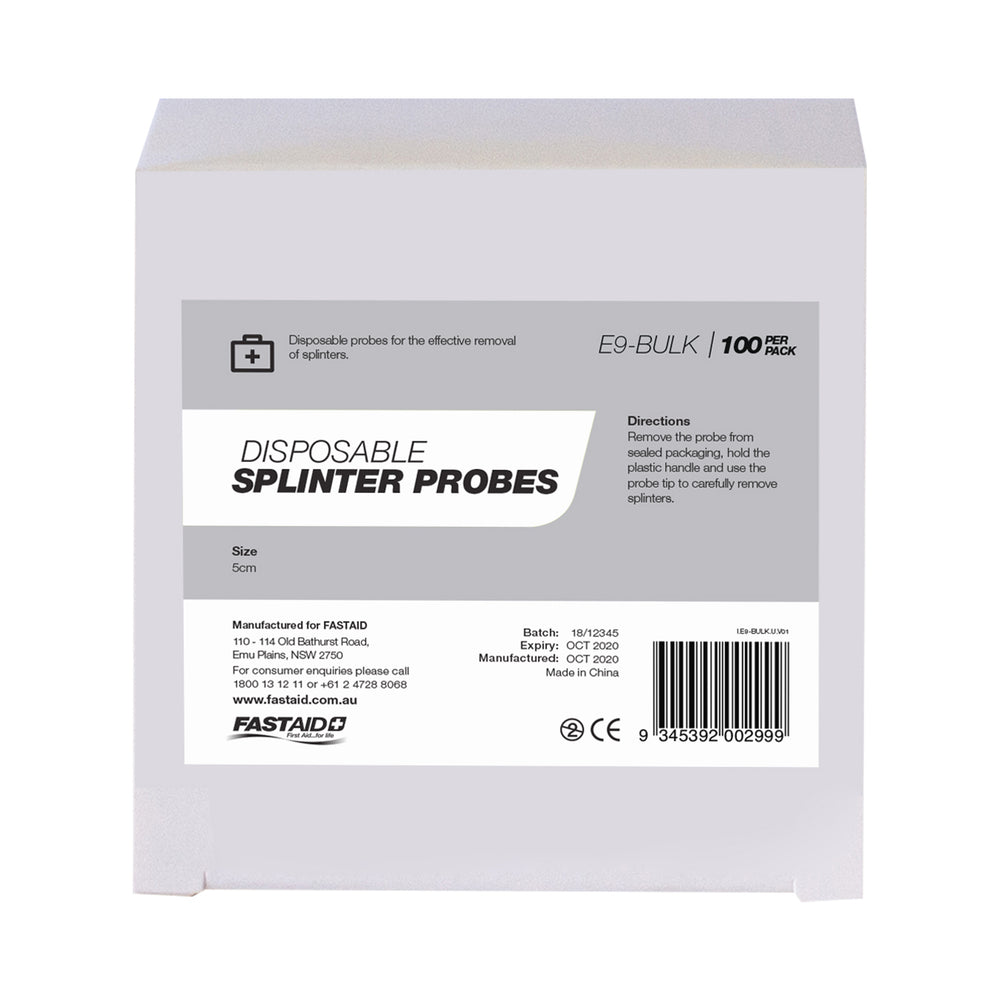 FastAid E9-BULK Disposable Splinter Probes 100pk