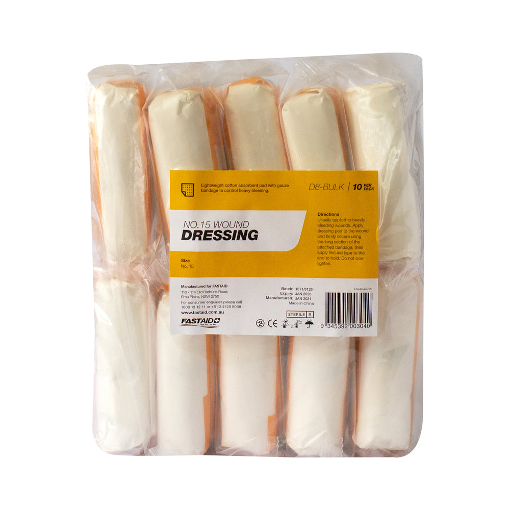 FastAid D8-BULK Wound Dressing No.15 10pk