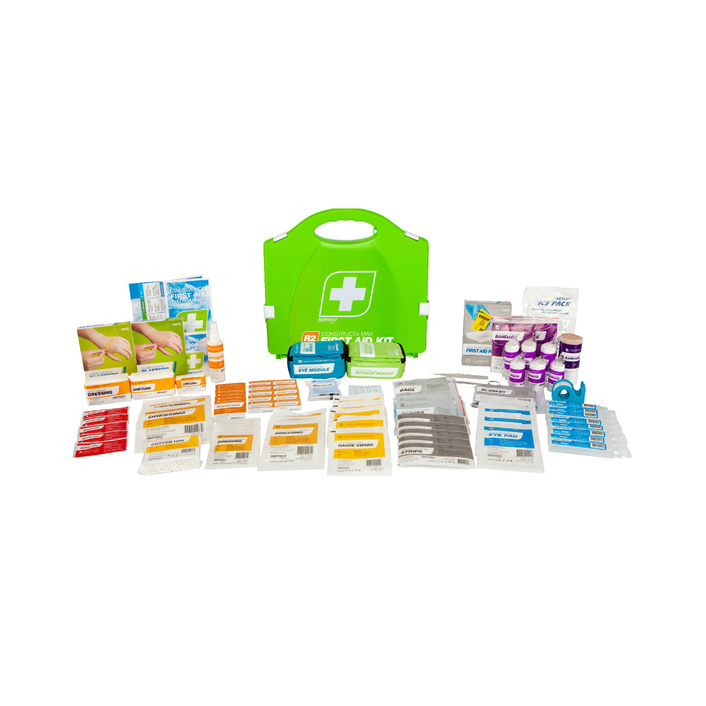 FastAid FAR2C20 R2 Constructa Max Plastic Portable First Aid Kit