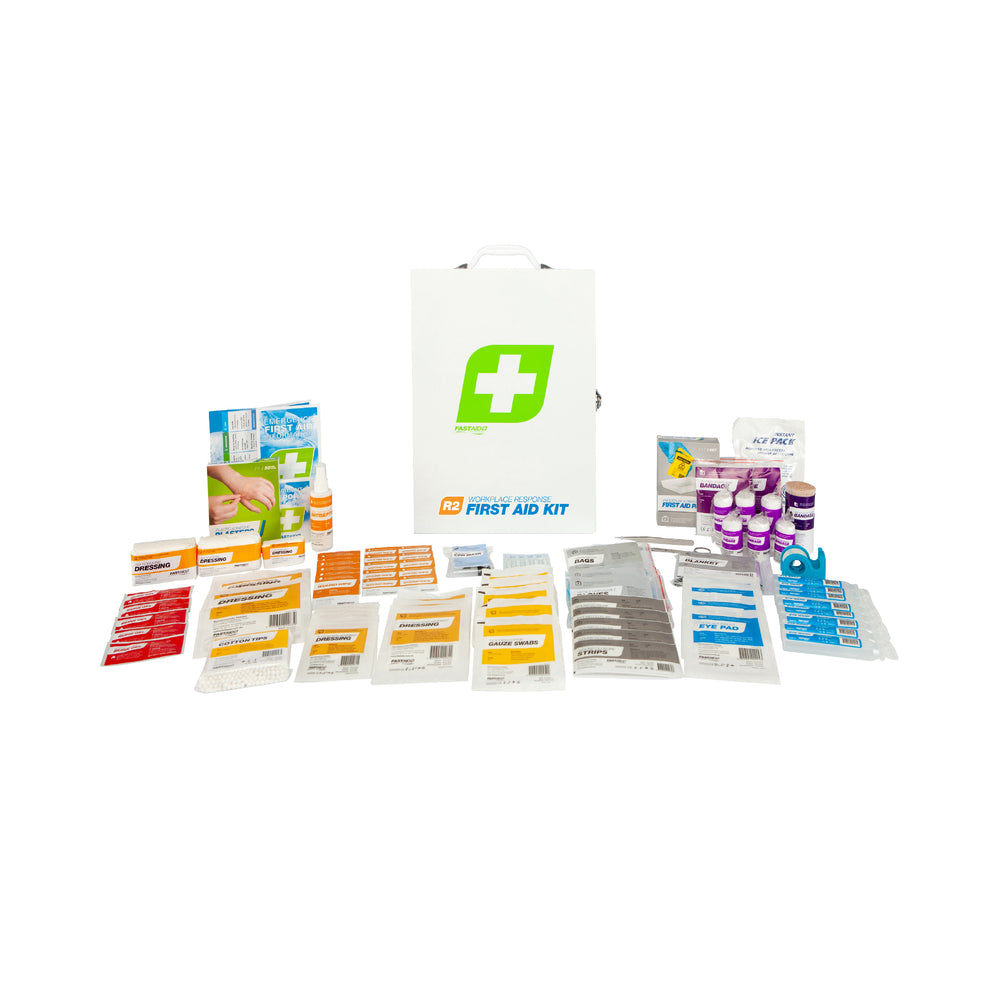 FastAid FAR210 R2 Workplace Response Metal Cabinet First Aid Kit