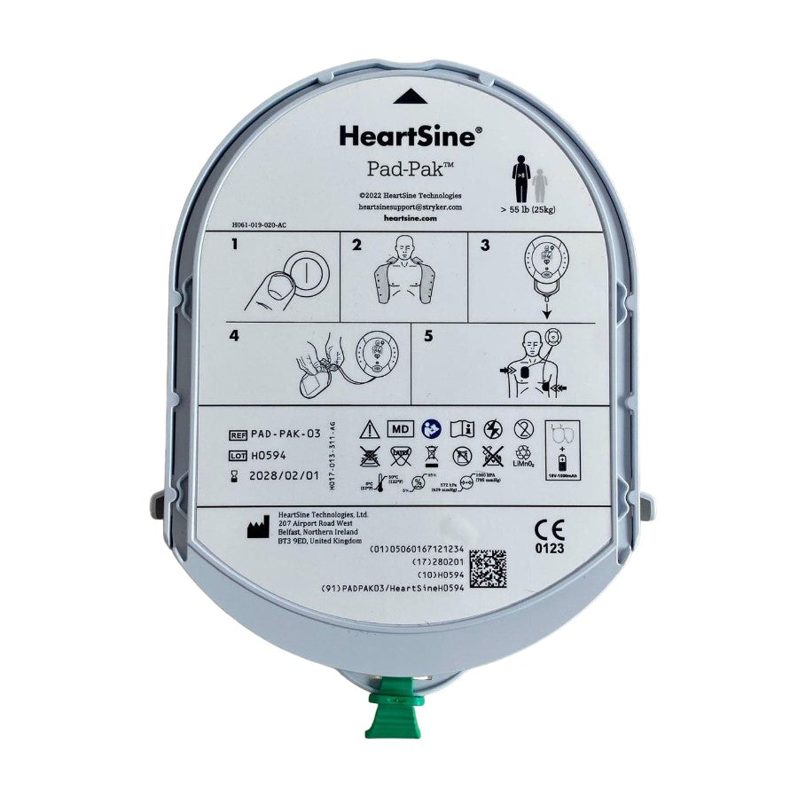 FastAid RDP200 HeartSine Adult Replacement Pad-Pak