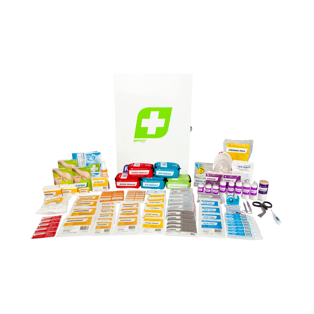 FastAid FAR4I10 R4 Industra Medic Metal Cabinet First Aid Kit