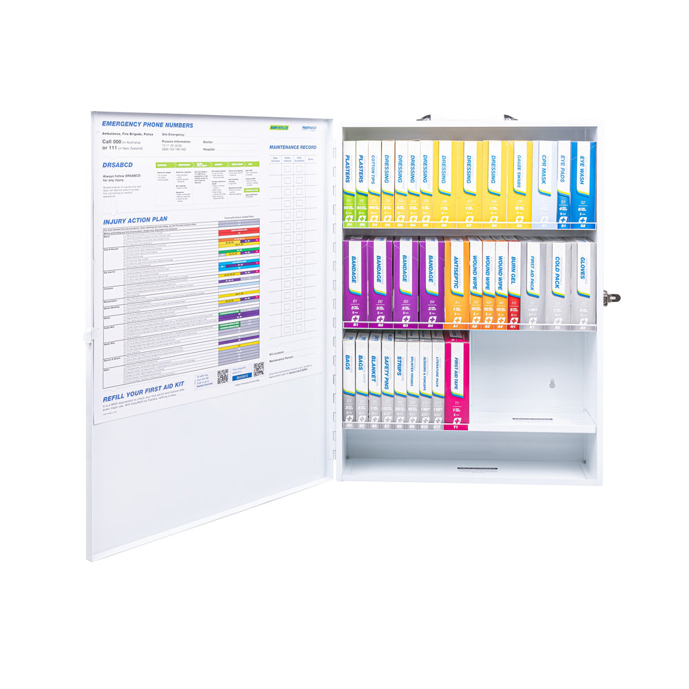 FastAid FAE10 Easy-Refill Metal Cabinet First Aid Kit