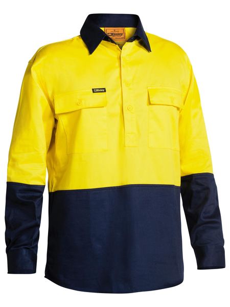 Bisley Bsc6267 Hi Vis Closed Front Drill Shirt