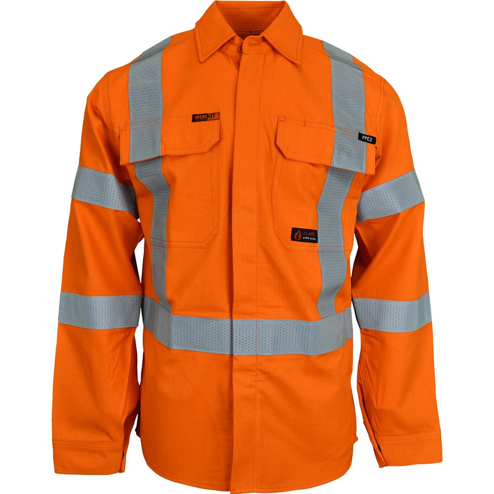 Workit 2840 Flarex Ripstop Ppe2 Fr Inherent 197gsm Nsw Rail Taped Shirt