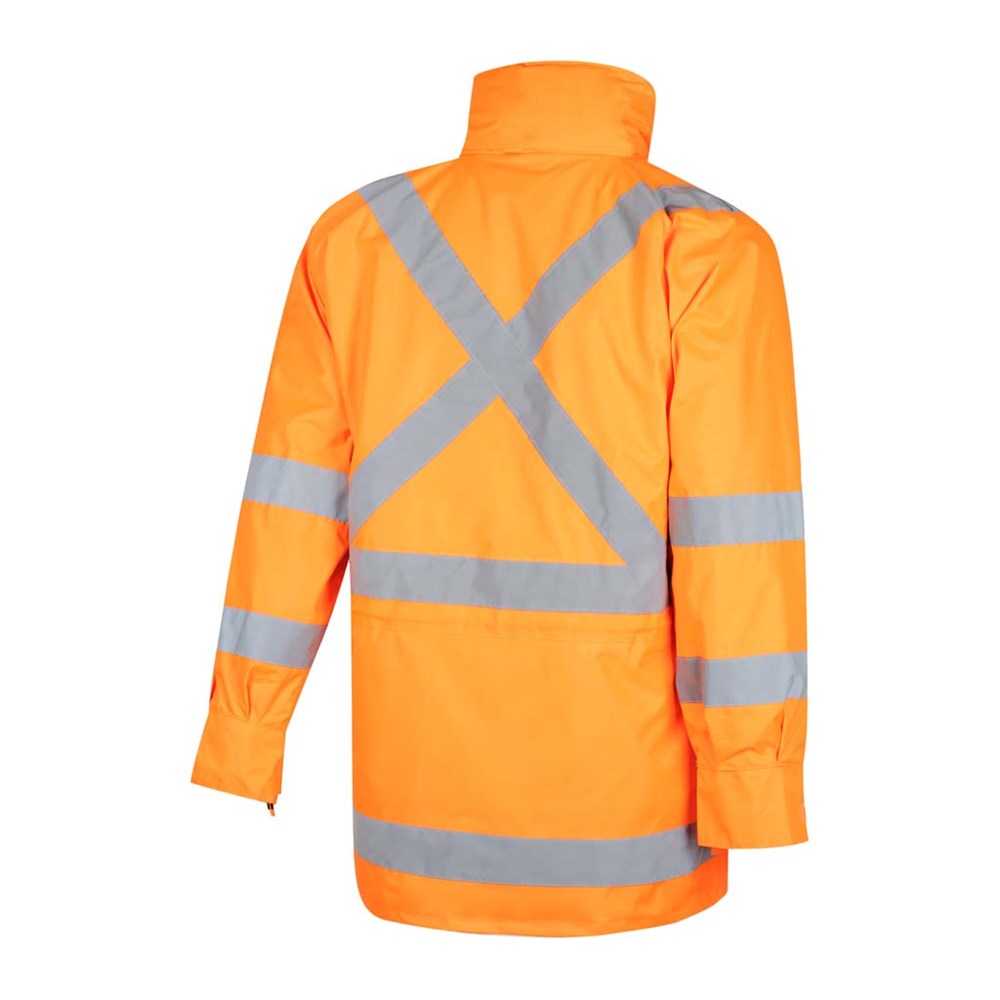 Workit 3004 Hi-vis 2 Tone 5 In 1 Waterproof Biomotion X-back Rail Taped Jacket