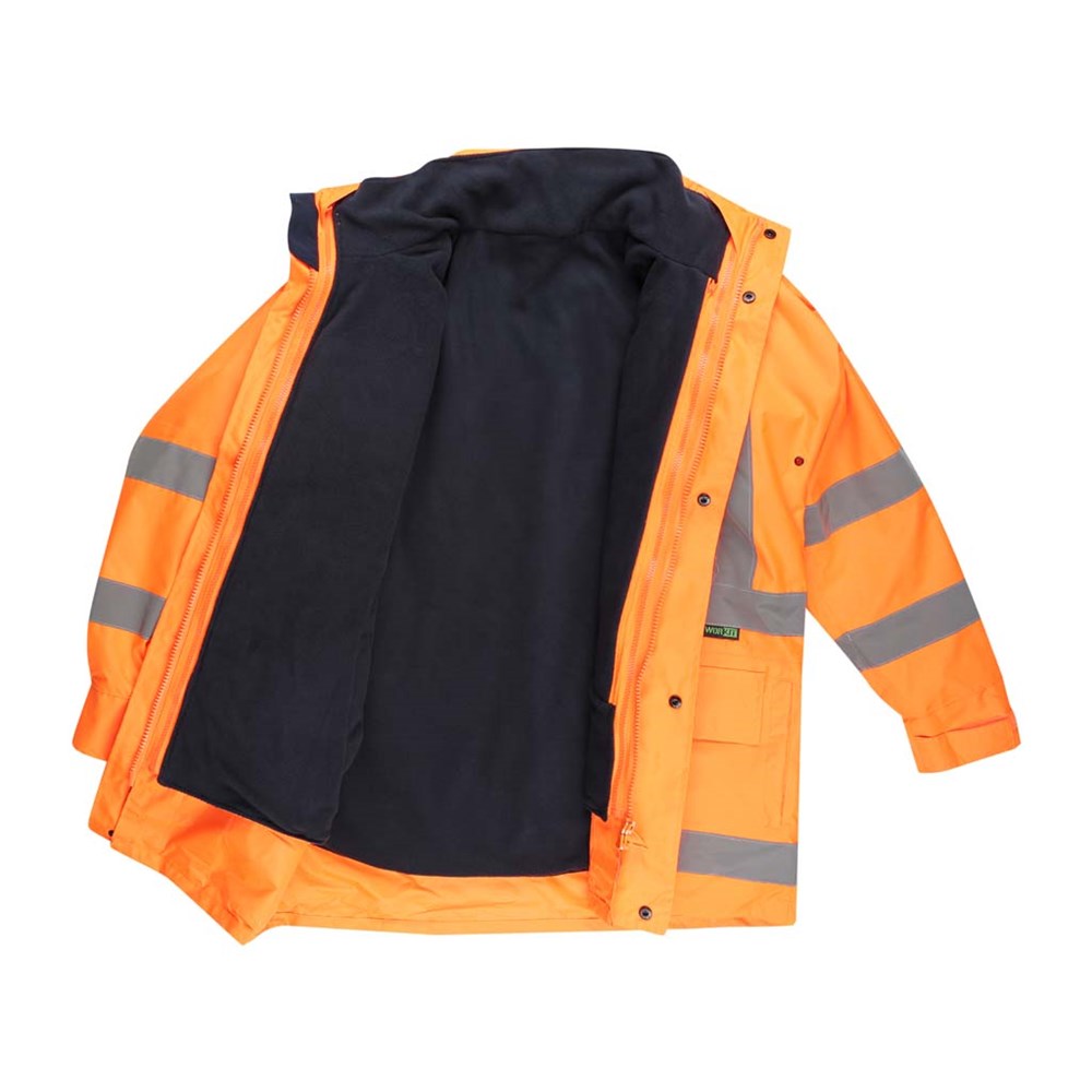 Workit 3004 Hi-vis 2 Tone 5 In 1 Waterproof Biomotion X-back Rail Taped Jacket