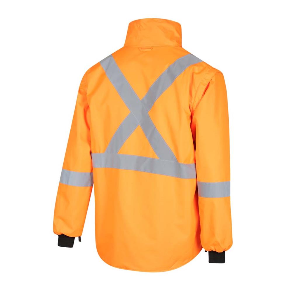 Workit 3004 Hi-vis 2 Tone 5 In 1 Waterproof Biomotion X-back Rail Taped Jacket