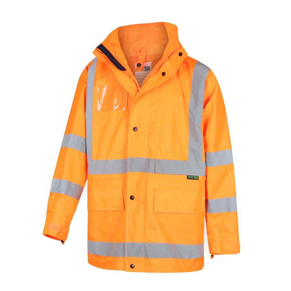 Workit 3004 Hi-vis 2 Tone 5 In 1 Waterproof Biomotion X-back Rail Taped Jacket