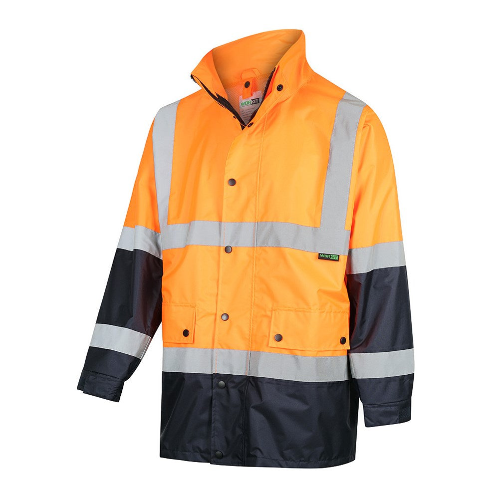 Workit 3005 Hi-vis 2 Tone Waterproof Taped Rain Jacket