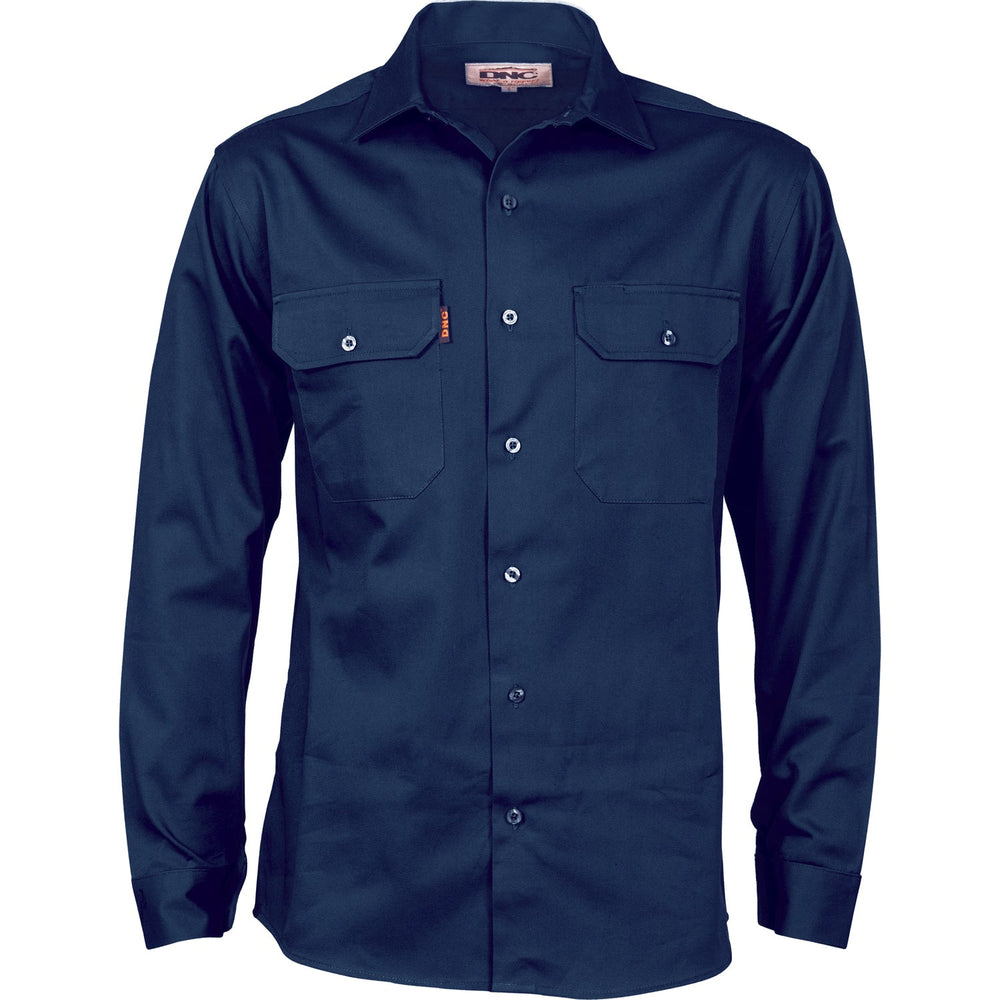Dnc 3202 Cotton Drill Work Shirt - Long Sleeve