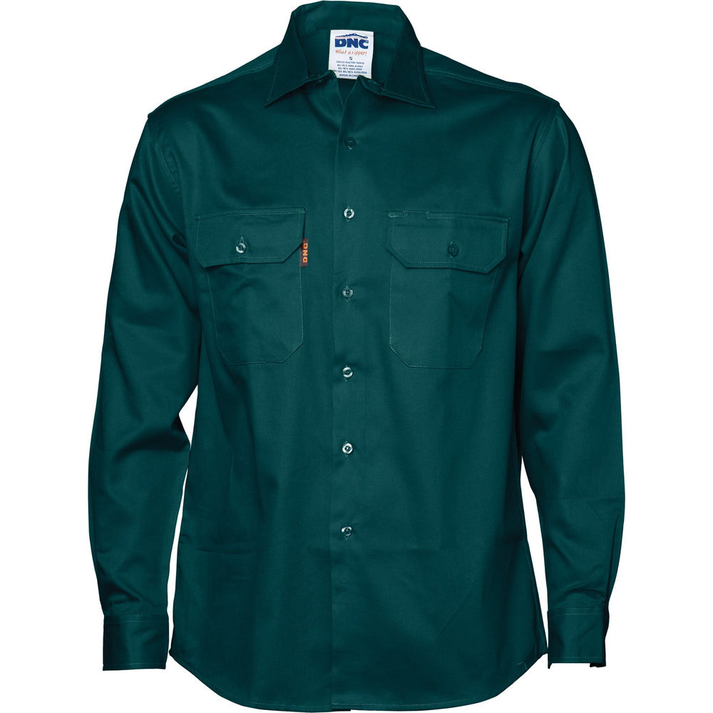 Dnc 3202 Cotton Drill Work Shirt - Long Sleeve
